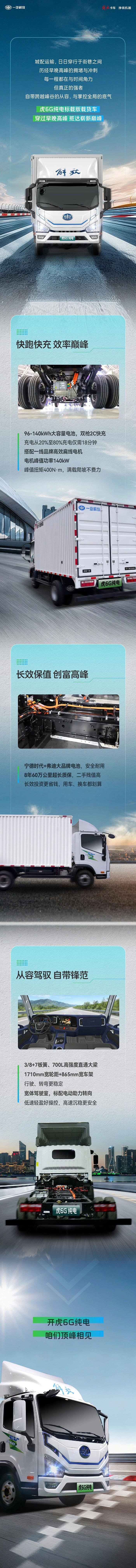 FAW Jiefang Tiger 6G Electric Truck Overview for International Fleet Buyers