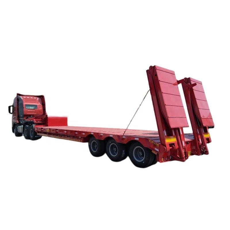 Heavy-Duty 3-Axle 60 Ton Lowbed Semi-Trailer with Fuwa Axles and Mechanical Suspension