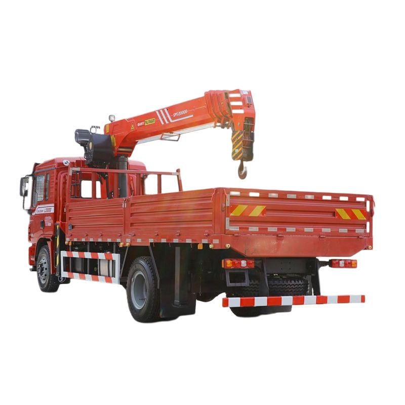 HOWO 8-ton 4x2 mounted crane truck with telescopic straight boom for construction lifting operations