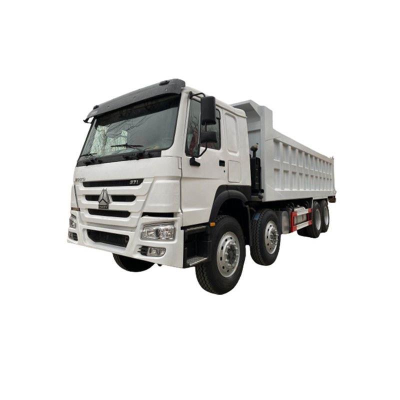 Sinotruk HOWO 8x4 left-hand drive dump truck for sale in engineering transportation applications with 5400x2300x1500mm cargo body
