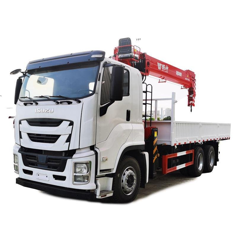 Isuzu 16 ton hydraulic truck mounted crane with 21 meter telescopic boom for construction lifting