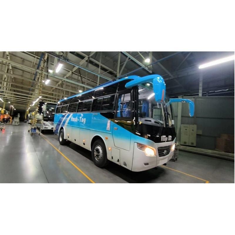 50-seat front engine diesel coach bus right hand drive with 50 passenger capacity for commercial transport