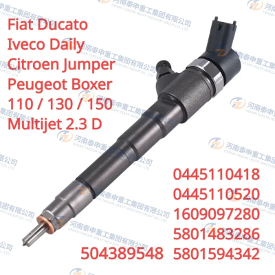 Iveco 0445110520 Common Rail Diesel Fuel Injector 6-Cylinder