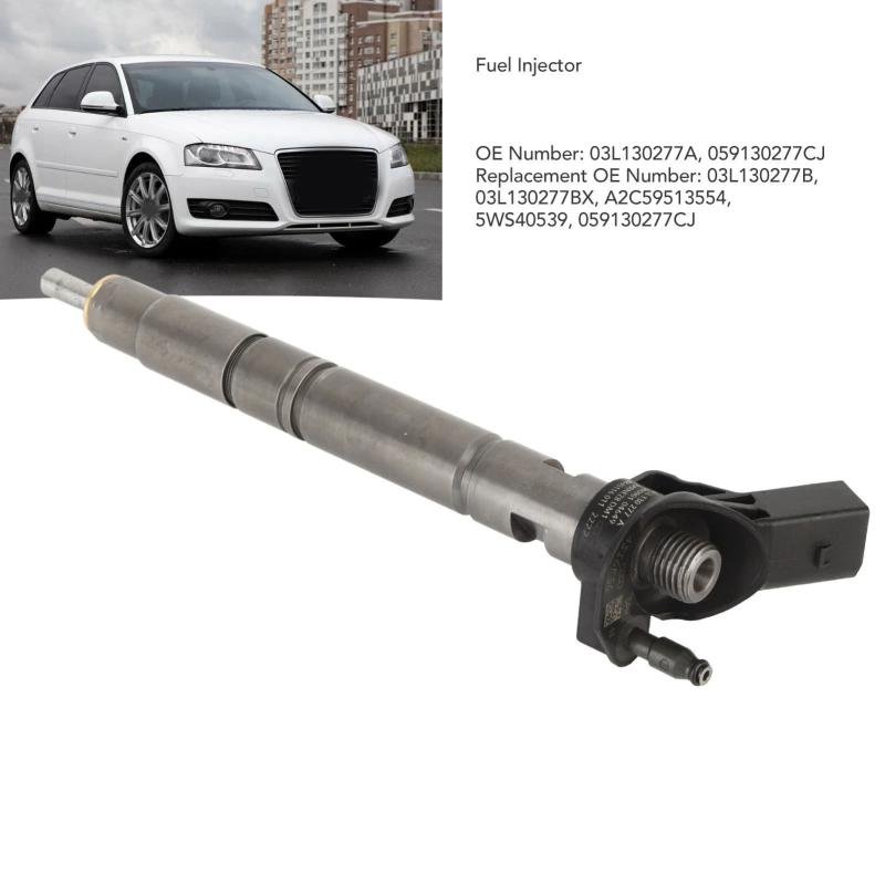 VW Audi Seat Skoda 03L130277A 03L130277B Diesel Fuel Injector 6-Cylinder Common Rail