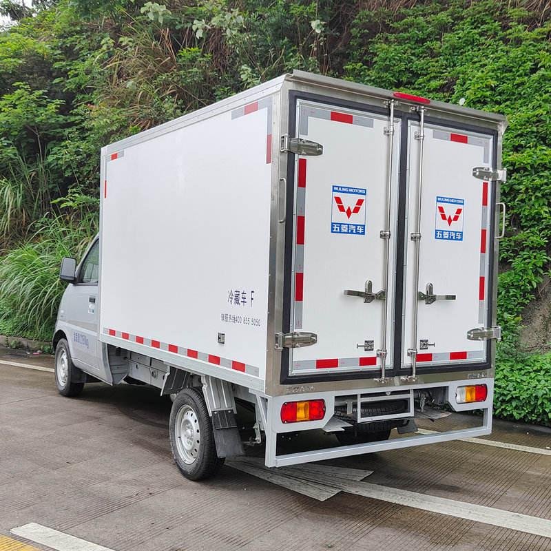 Wuling 102HP 4x2 Cummins Engine Refrigerated Box Truck for Meat Transport