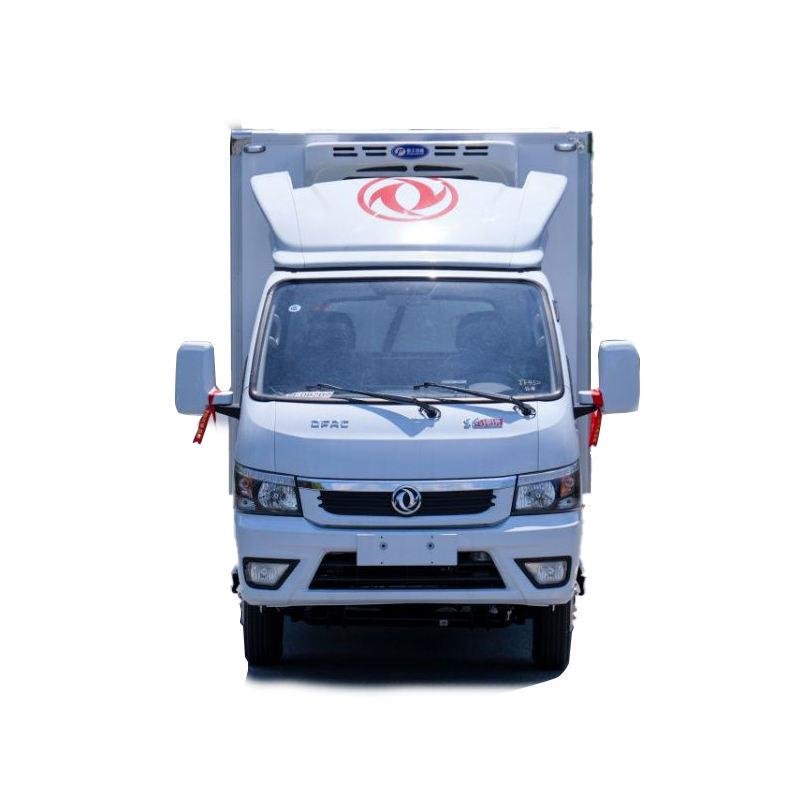 Dongfeng 4x2 refrigerated box truck with insulated cargo compartment for frozen and chilled goods transport