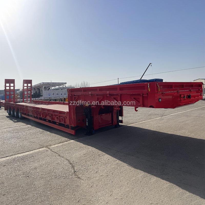 Tarzan 60-Ton 3-Axle Low Bed Semi-Trailer for Heavy Machinery Transport