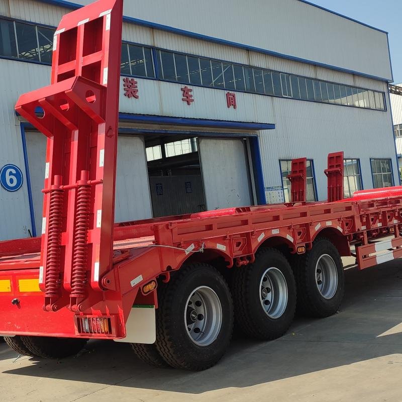 Tarzan 60-Ton 3-Axle Low Bed Semi-Trailer for Heavy Machinery Transport