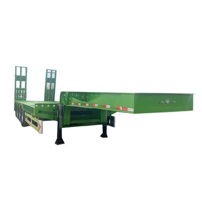 Tarzan 30-60T Heavy-Duty Low Flatbed Semi-Trailer | 3-Axle Steel Lowbed Trailer for Heavy Equipment Transport