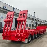 Tarzan 60-Ton 4-Axle Low Bed Semi-Trailer for Heavy Machinery Transport