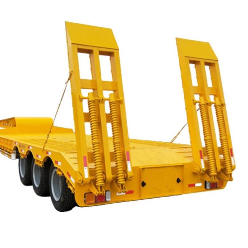 Tarzan 3-Axle 60-Ton Steel Low Bed Semi-Trailer for Heavy Equipment Transport