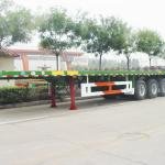 Tarzan 3-Axle 40ft 60T Steel Flatbed Semi-Trailer for Container Transport