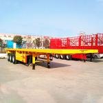 Tarzan 40T 3-Axle Steel Flatbed Semi-Trailer for 20ft 40ft Container Transport