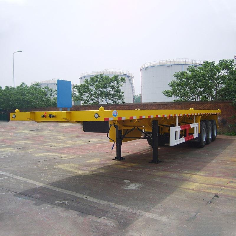 Tarzan 40T 3-Axle Steel Flatbed Semi-Trailer for 20ft 40ft Container Transport