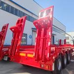 3-Axle Goose Neck Lowboy Lowbed Semi-Trailer 100T Heavy Equipment Transport