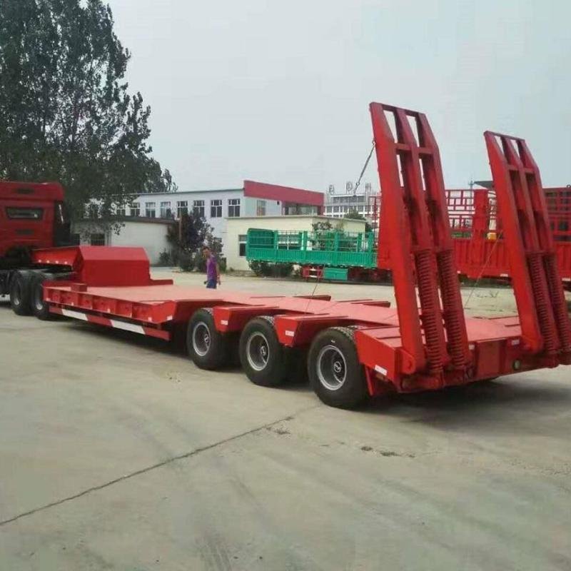 CHINA 3-Axle 60T Steel Flatbed Semi-Trailer