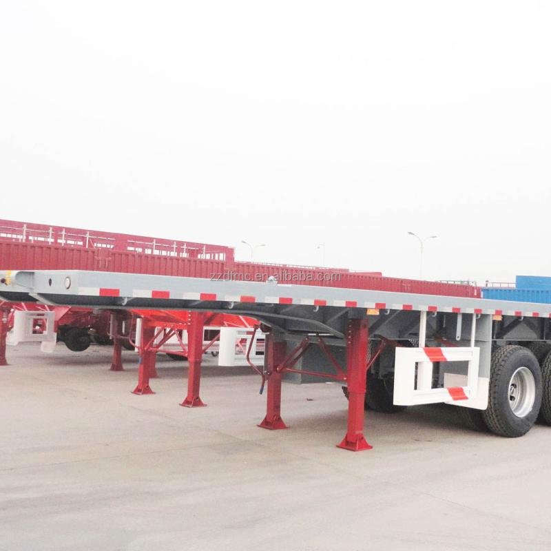 CHINA 3-Axle 60T Steel Flatbed Semi-Trailer
