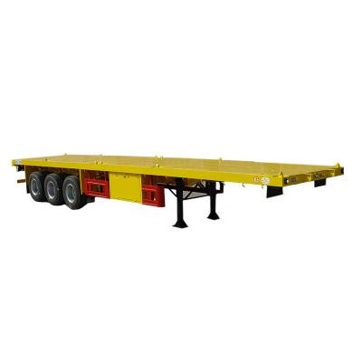 Tarzan 3-Axle 60-Ton Steel Flatbed Semi-Trailer for 40ft Container Transport