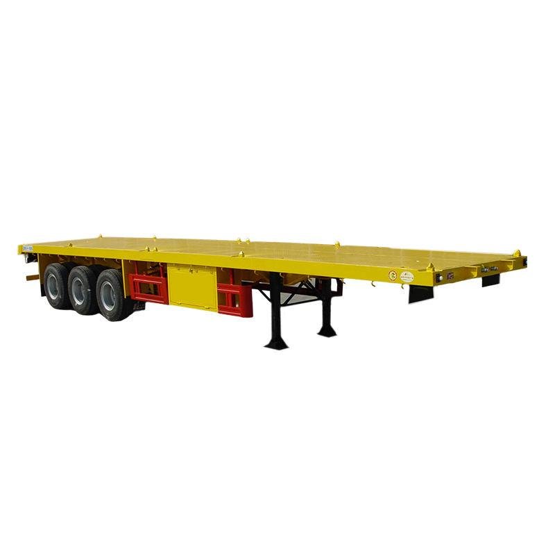 Tarzan 3-Axle 60-Ton Steel Flatbed Semi-Trailer for 40ft Container Transport