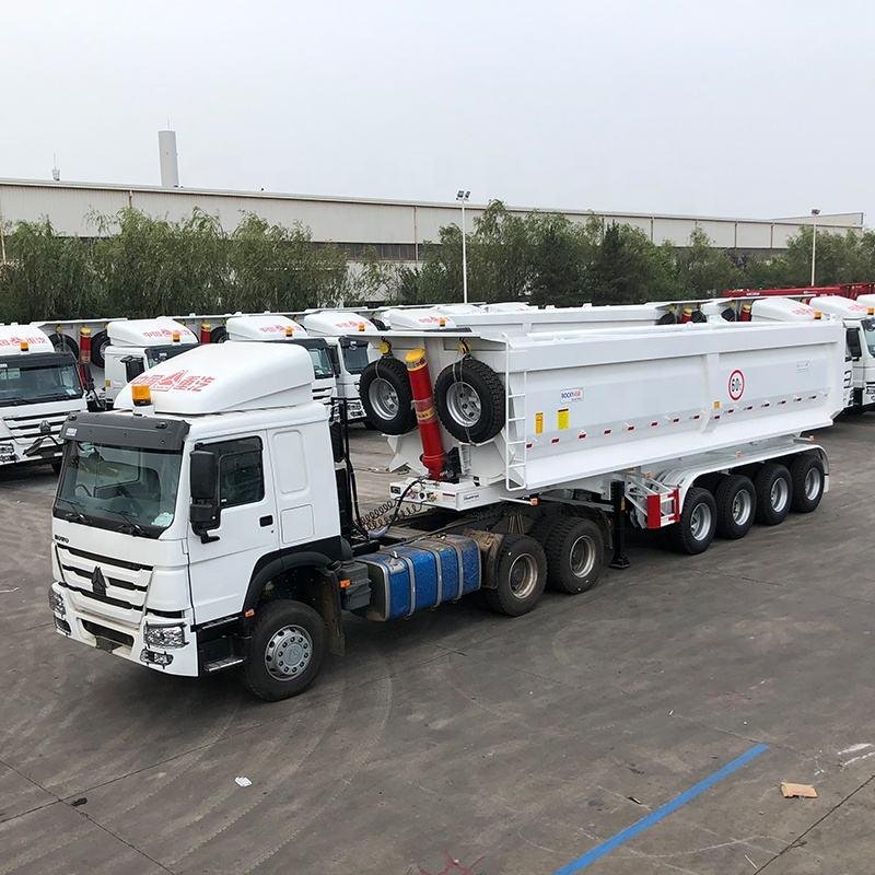 Tarzan 60T 45m³ Tandem 3-Axle Rear Tipper Semi-Trailer
