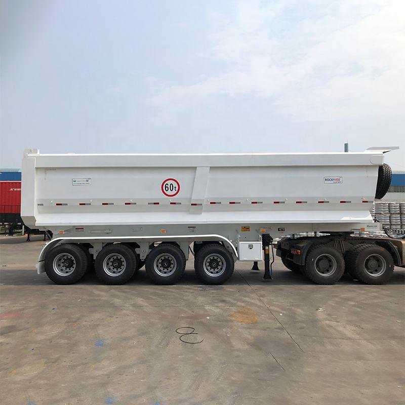Tarzan 60T 45m³ Tandem 3-Axle Rear Tipper Semi-Trailer