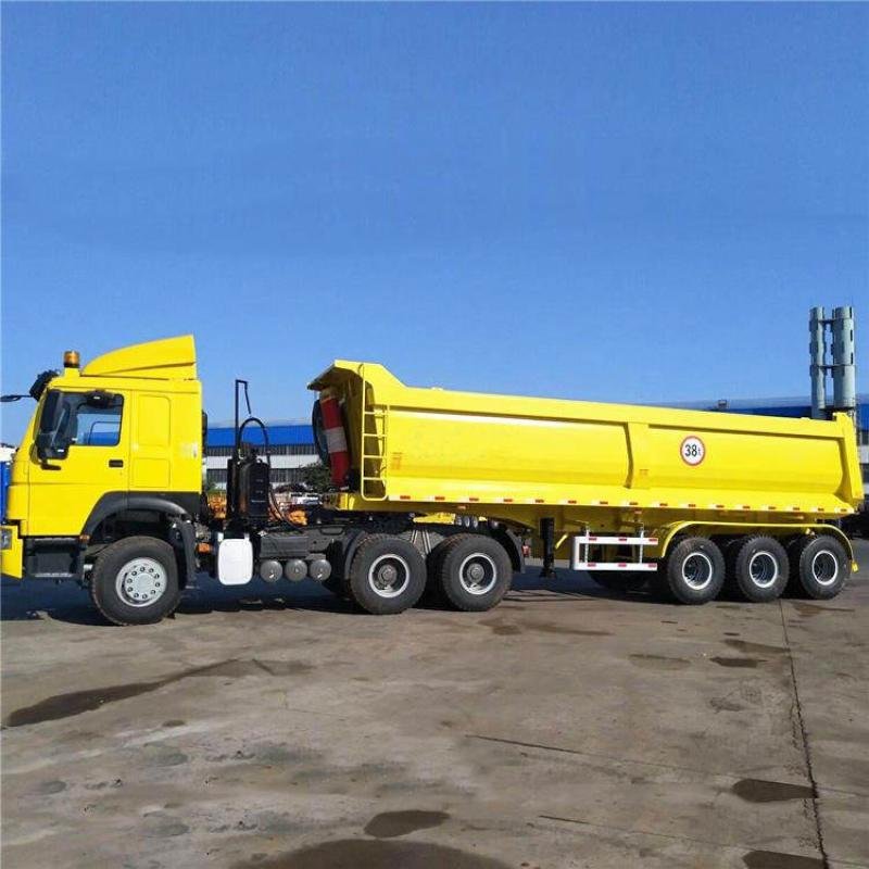 Tarzan 3-Axle 60T Hydraulic Dump Semi-Trailer for Construction Mining