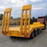 SHN 3-Axle Detachable Gooseneck Low Bed Semi Trailer 60-80 Ton Payload