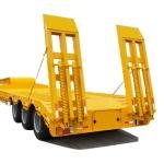 SHN 3-Axle Detachable Gooseneck Low Bed Semi Trailer 60-80 Ton Payload
