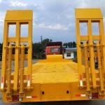 Heavy-Duty 3-Axle 100T Steel Low Bed Semi-Trailer