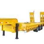 Heavy-Duty 3-Axle 100T Steel Low Bed Semi-Trailer