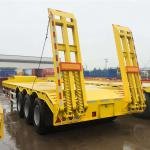 DongFeng 50 Ton 40ft 3-Axle Low Bed Semi Trailer for Heavy Haulage