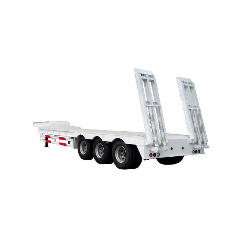 DongFeng 50 Ton 40ft 3-Axle Low Bed Semi Trailer for Heavy Haulage