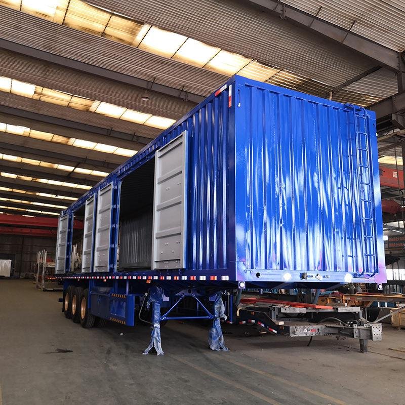 60 Ton Steel Drop Side Fence Semi Trailer 3 Axle Heavy-Duty Cargo Transport Trailer