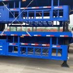60 Ton Steel Drop Side Fence Semi Trailer 3 Axle Heavy-Duty Cargo Transport Trailer