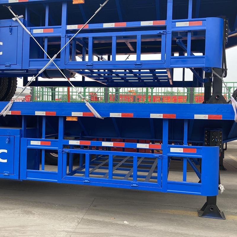 60 Ton Steel Drop Side Fence Semi Trailer 3 Axle Heavy-Duty Cargo Transport Trailer