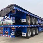 60 Ton Steel Drop Side Fence Semi Trailer 3 Axle Heavy-Duty Cargo Transport Trailer