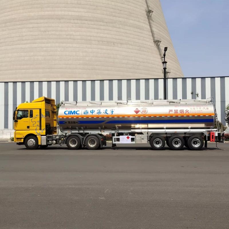 CIMC 3-Axle 46.3m³ Aluminum Fuel Tank Semi-Trailer for Petroleum Transport
