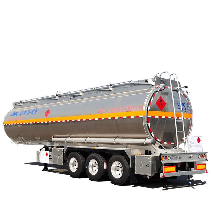 CIMC 3-Axle 47m³ Aluminum Fuel Tank Semi-Trailer for Gasoline Diesel Jet Fuel Transport
