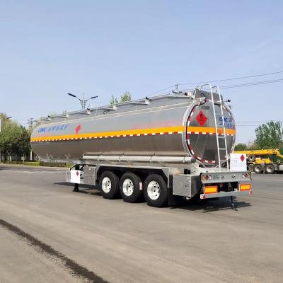 CIMC 3-Axle 47m³ Aluminum Fuel Tank Semi-Trailer for Gasoline Diesel Jet Fuel Transport