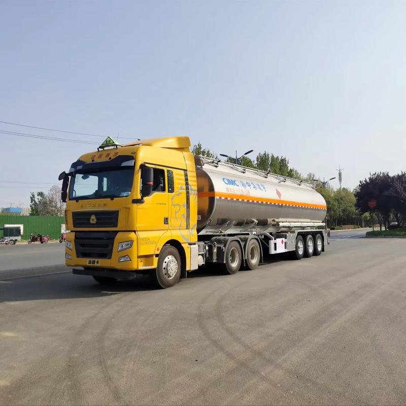 CIMC 3-Axle 47m³ Aluminum Fuel Tank Semi-Trailer for Gasoline Diesel Jet Fuel Transport