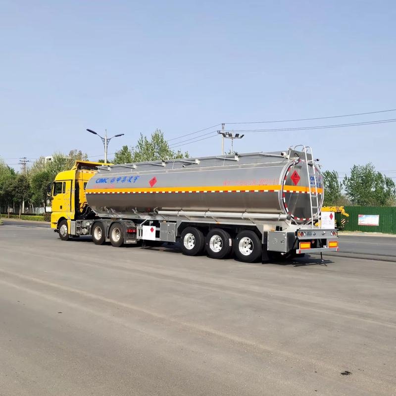 CIMC 3-Axle 47m³ Aluminum Fuel Tank Semi-Trailer for Gasoline Diesel Jet Fuel Transport