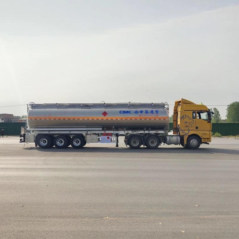 CIMC 3-Axle 47m³ Aluminum Fuel Tank Semi-Trailer for Gasoline Diesel Jet Fuel Transport