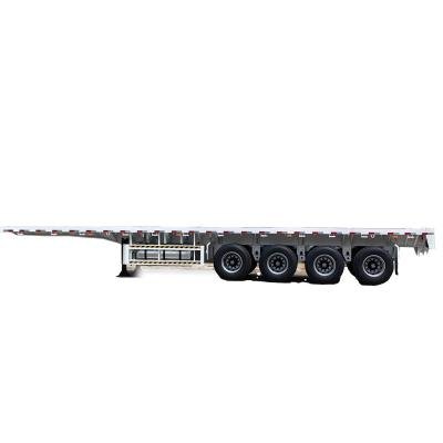 Quality Assurance 180T 4-Axle Flatbed Semi Trailer Heavy-Duty Steel Transport