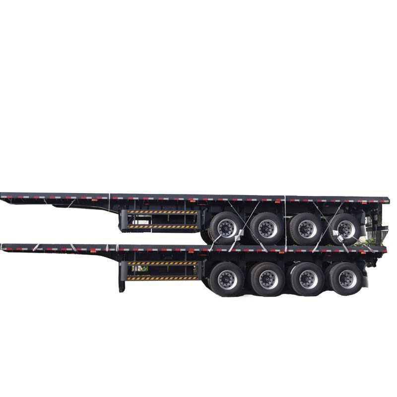 Quality Assurance 180T 4-Axle Flatbed Semi Trailer Heavy-Duty Steel Transport