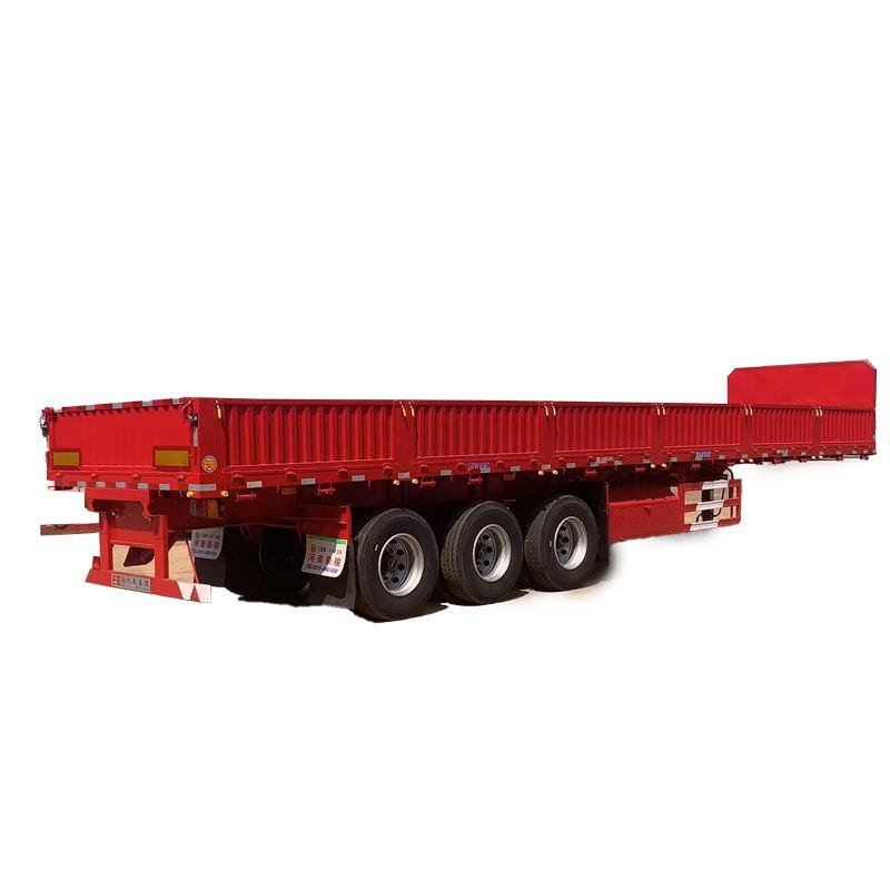 Heavy-Duty 180T 3-Axle Steel Flatbed Semi-Trailer for Commercial Transport