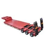 Heavy-Duty 180T 4-Axle Low Bed Flat Semi Trailer for Industrial Transport