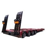 Heavy-Duty 180T 4-Axle Low Bed Flat Semi Trailer for Industrial Transport