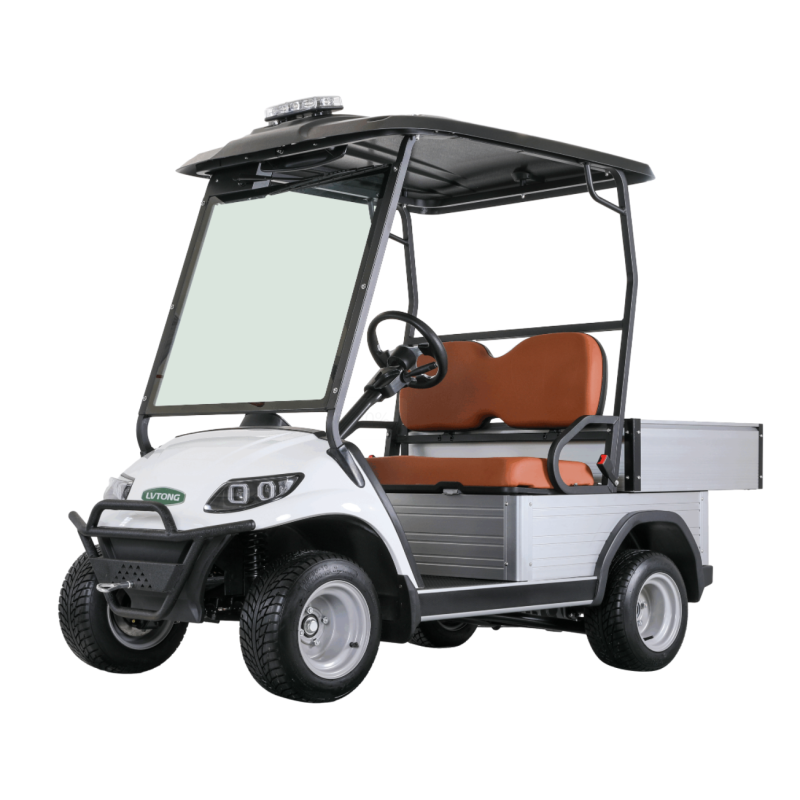 Electric 2-seater utility cargo cart with 5kW motor for industrial and commercial fleet applications
