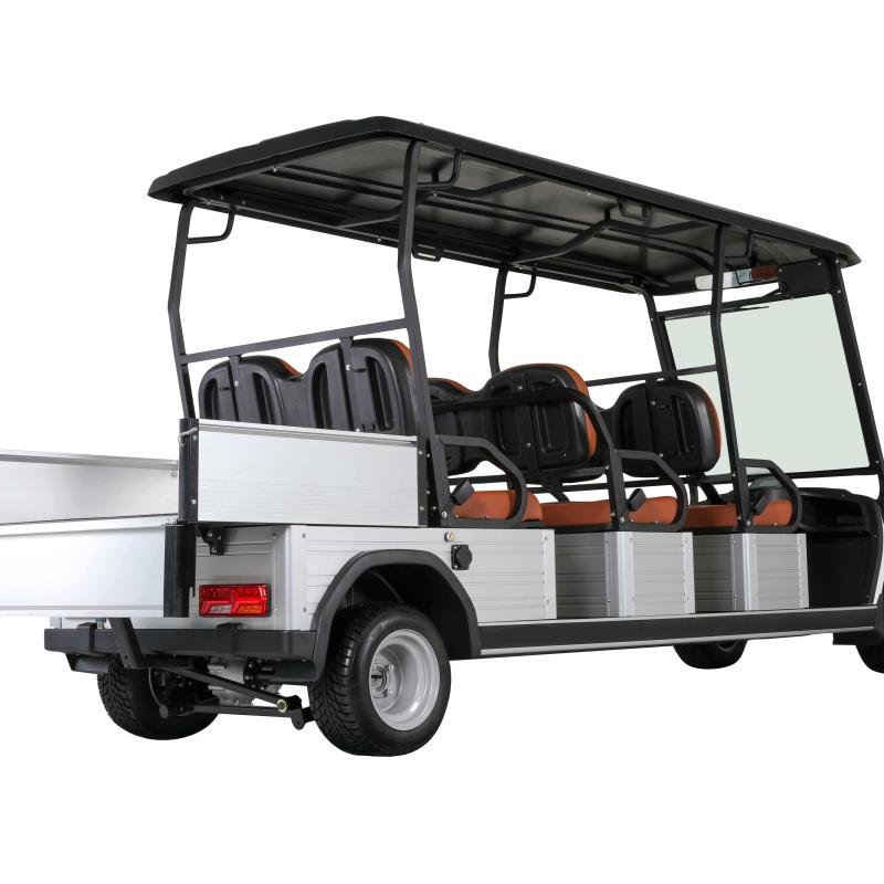 Electric 6-Seater Utility Vehicle with Cargo Box 5kW Motor 72V/48V