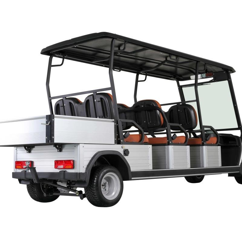 Electric 6-Seater Utility Vehicle with Cargo Box 5kW Motor 72V/48V